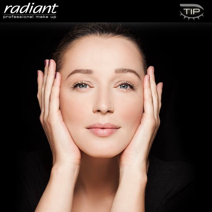 Katia Zygouli featured in  the Radiant Cosmetics advertisement for Autumn/Winter 2014