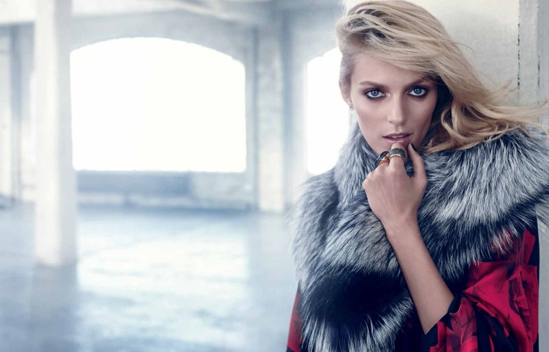 Anja Rubik featured in  the El Palacio de Hierro advertisement for Autumn/Winter 2015