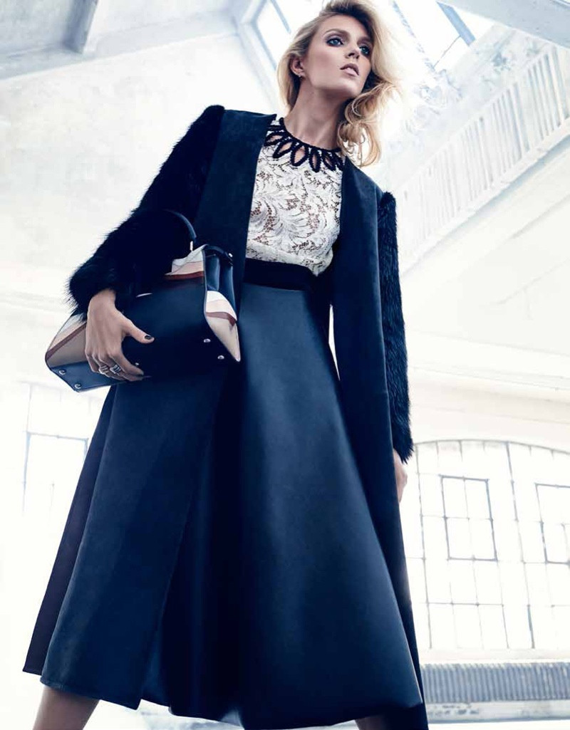 Anja Rubik featured in  the El Palacio de Hierro advertisement for Autumn/Winter 2015