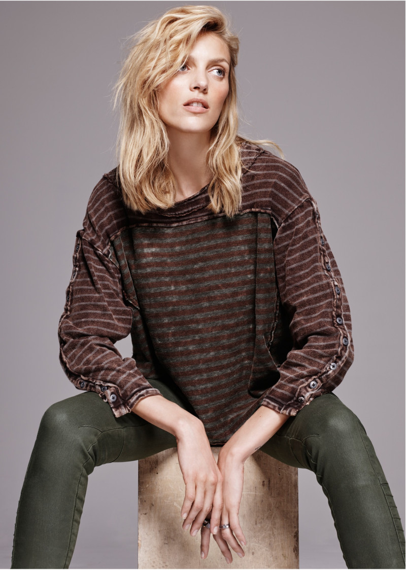 Anja Rubik featured in  the Free People catalogue for Fall 2015