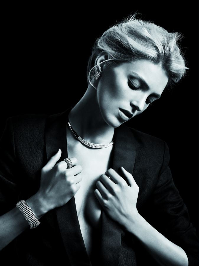 Anja Rubik featured in  the Apart Diamond advertisement for Spring/Summer 2014