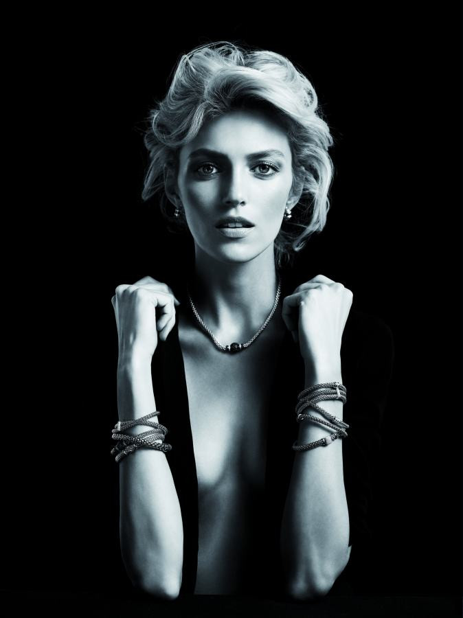 Anja Rubik featured in  the Apart Diamond advertisement for Spring/Summer 2014