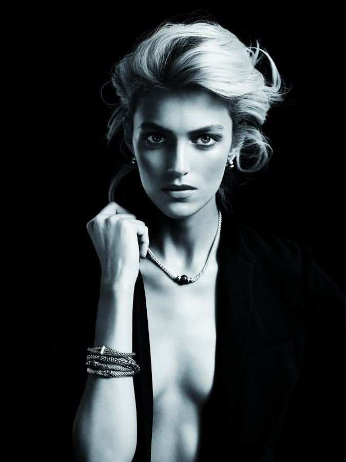 Anja Rubik featured in  the Apart Diamond advertisement for Spring/Summer 2014