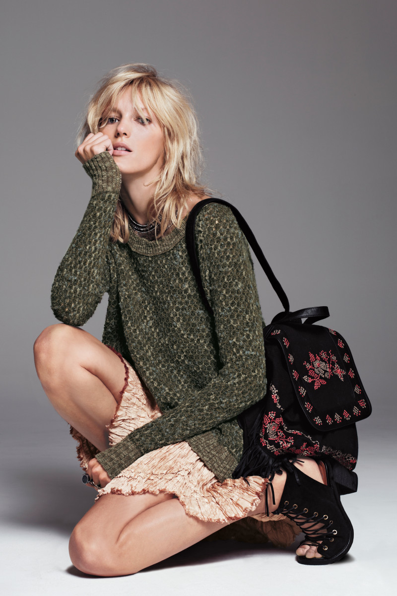 Anja Rubik featured in  the Free People catalogue for Pre-Fall 2013