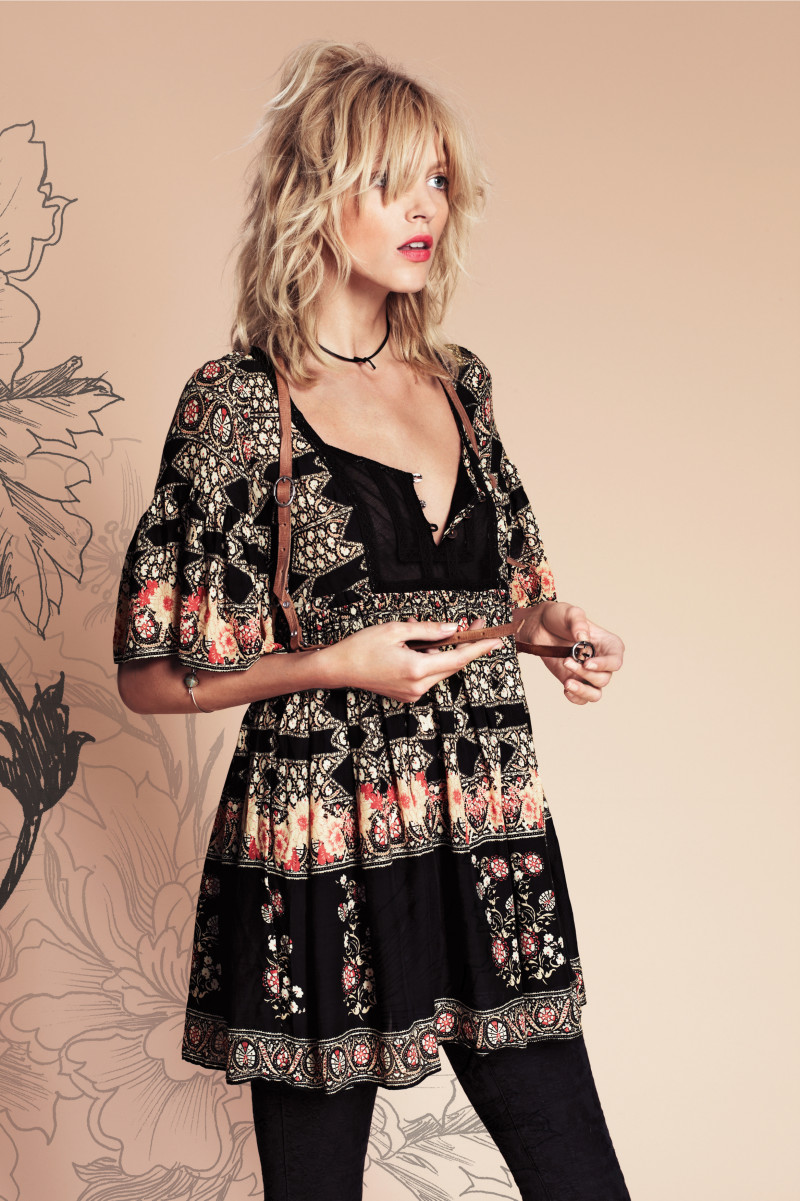 Anja Rubik featured in  the Free People catalogue for Pre-Fall 2013