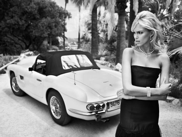 Anja Rubik featured in  the Apart Pearl Anniversary advertisement for Spring/Summer 2013