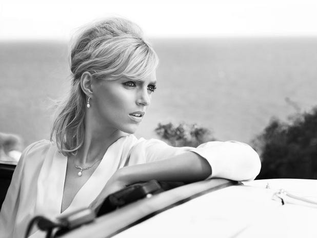 Anja Rubik featured in  the Apart Pearl Anniversary advertisement for Spring/Summer 2013