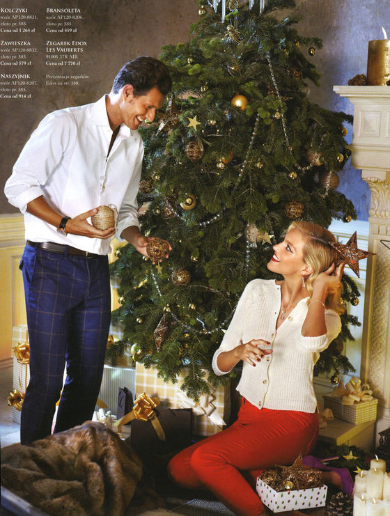 Anja Rubik featured in  the Apart advertisement for Christmas 2012