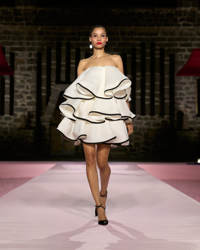 Lineisy Montero featured in  the Carolina Herrera fashion show for Resort 2025