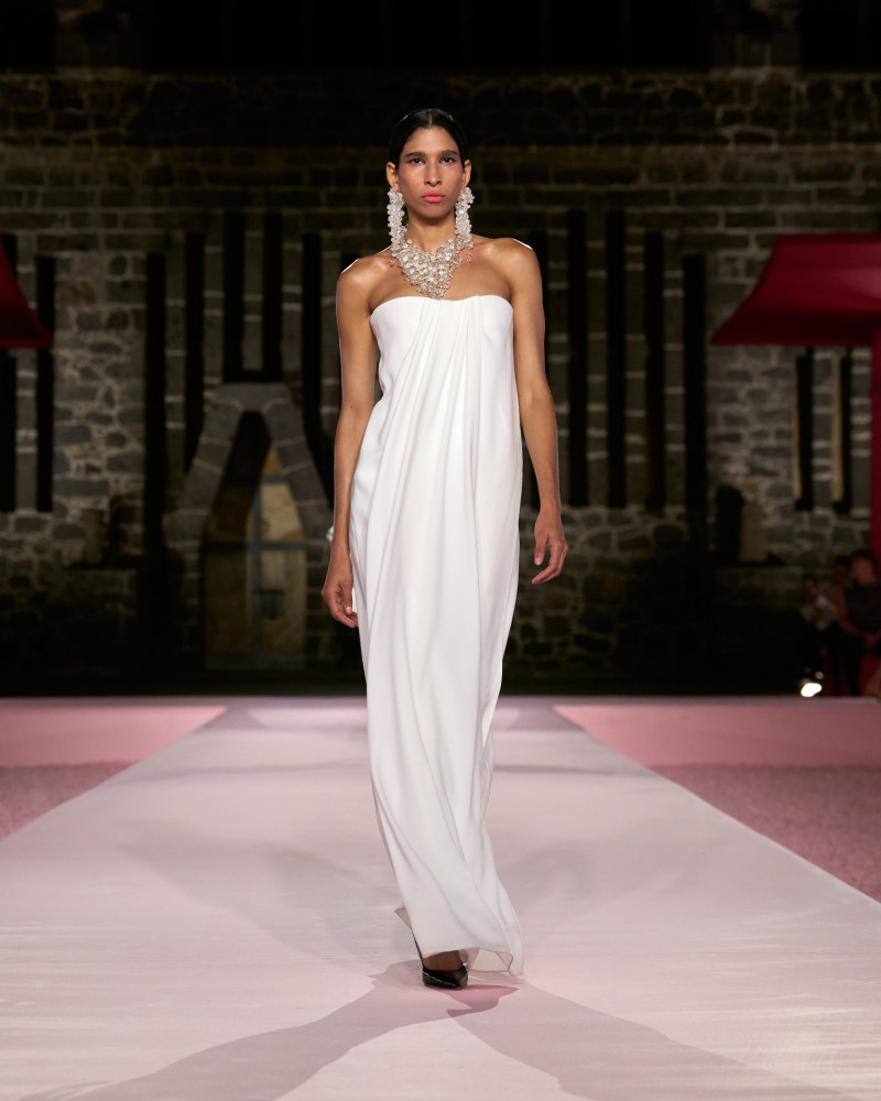 Andrea Hernandez featured in  the Carolina Herrera fashion show for Resort 2025