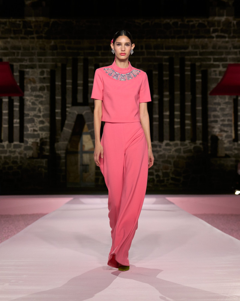 Valentina Navarrete featured in  the Carolina Herrera fashion show for Resort 2025