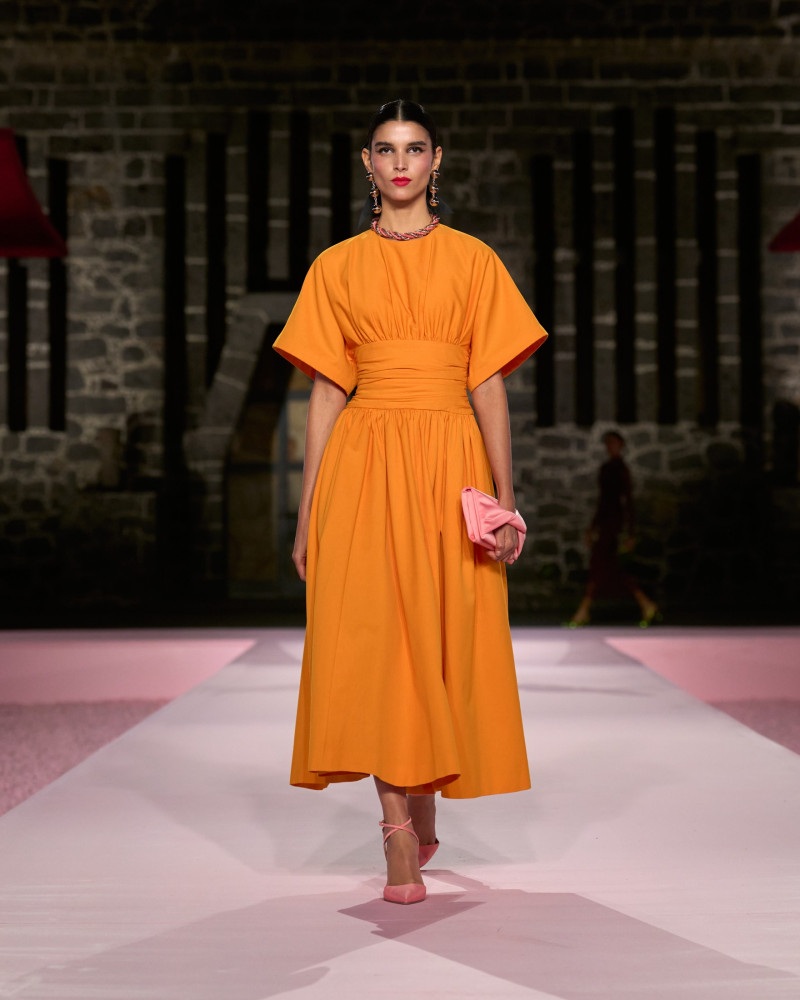 Paula Soares Santos featured in  the Carolina Herrera fashion show for Resort 2025