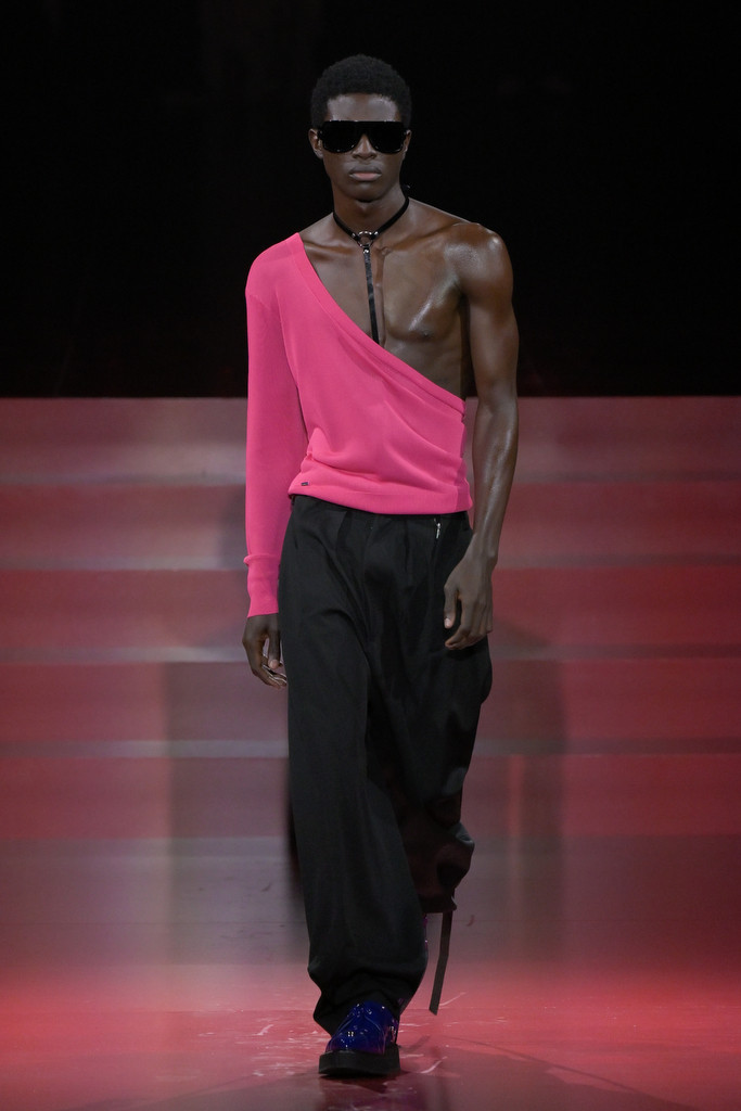 John Godswill featured in  the DSquared2 fashion show for Spring/Summer 2025