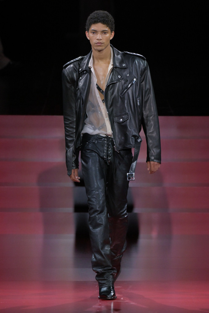 Jeranimo van Russel featured in  the DSquared2 fashion show for Spring/Summer 2025