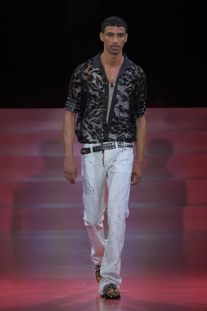 Mohamed Hassan featured in  the DSquared2 fashion show for Spring/Summer 2025