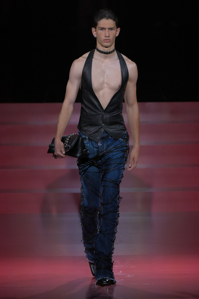 Luka Tesic featured in  the DSquared2 fashion show for Spring/Summer 2025