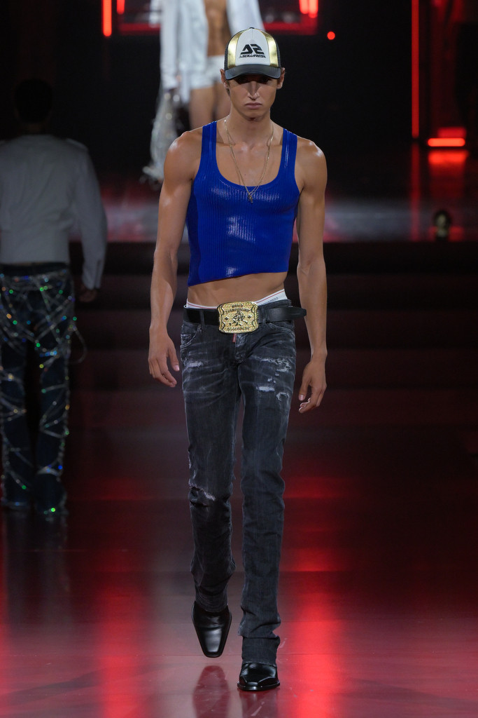 David Selihove featured in  the DSquared2 fashion show for Spring/Summer 2025