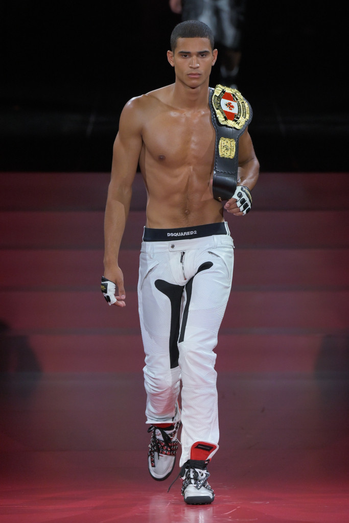 Melvyn Reiningi featured in  the DSquared2 fashion show for Spring/Summer 2025