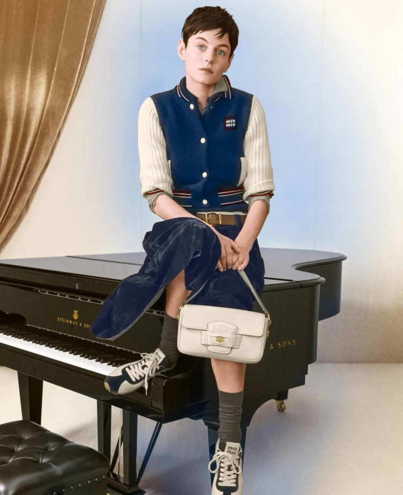 Miu Miu Upcycled Collection advertisement for Holiday 2024