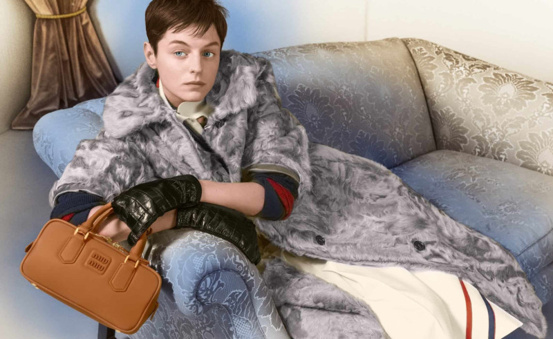 Miu Miu Upcycled Collection advertisement for Holiday 2024