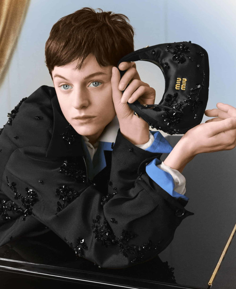 Miu Miu Upcycled Collection advertisement for Holiday 2024