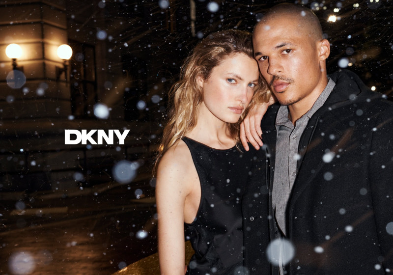 Felice Noordhoff featured in  the DKNY advertisement for Holiday 2024