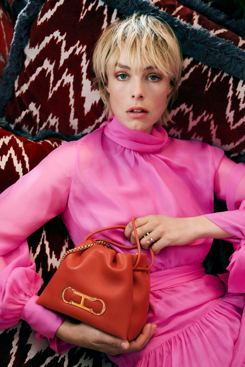 Edie Campbell featured in  the CH Carolina Herrera advertisement for Spring 2025