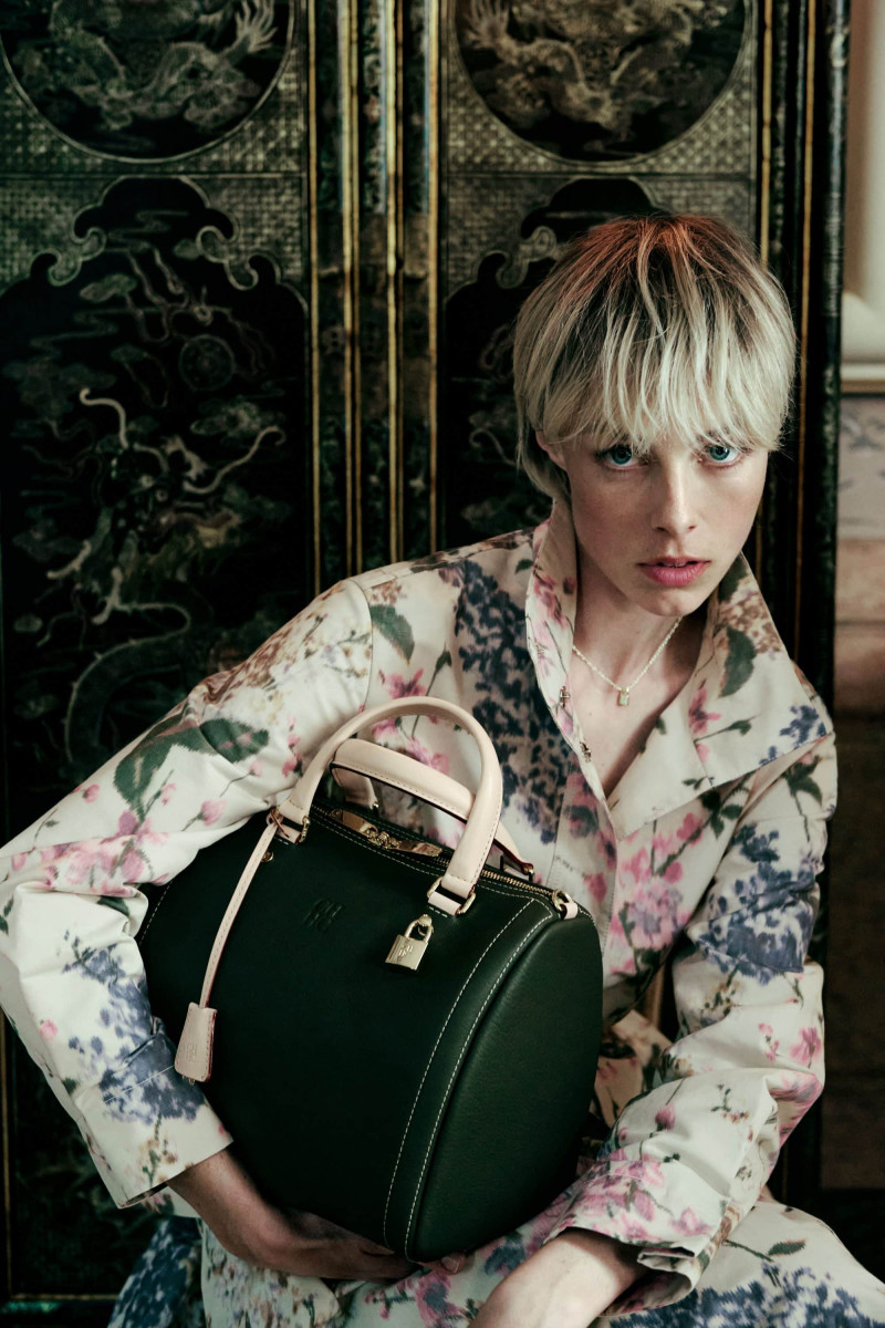 Edie Campbell featured in  the CH Carolina Herrera advertisement for Spring 2025