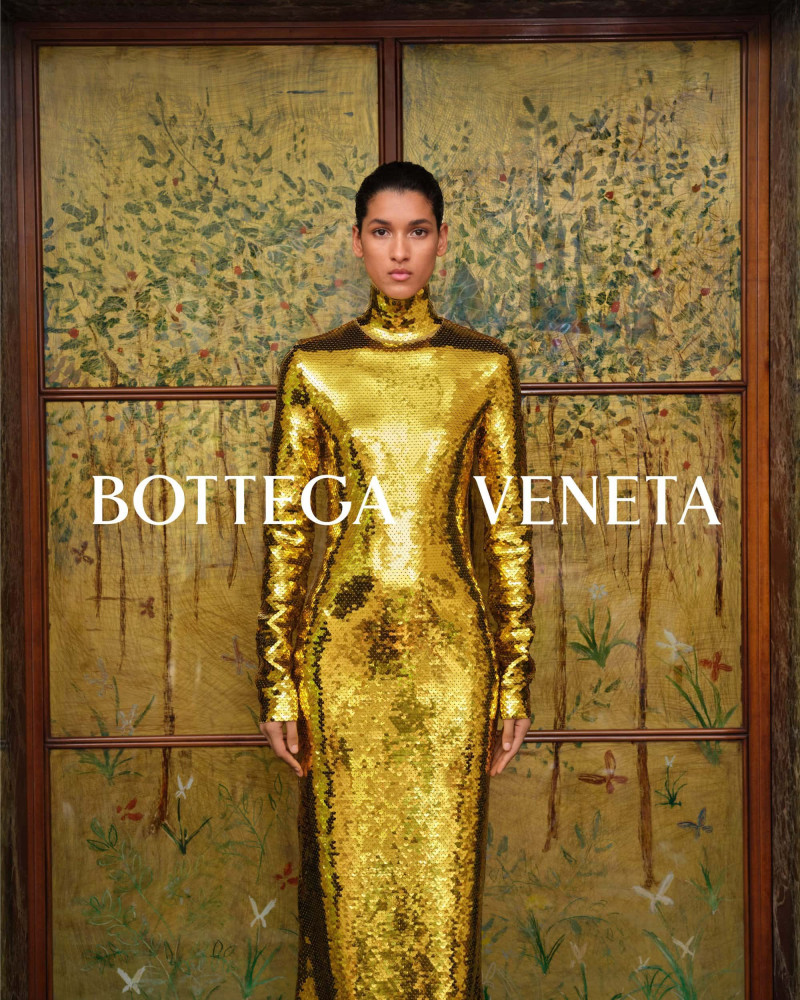 Jennifer Matias featured in  the Bottega Veneta Winter Solstice 2024 advertisement for Autumn/Winter 2024