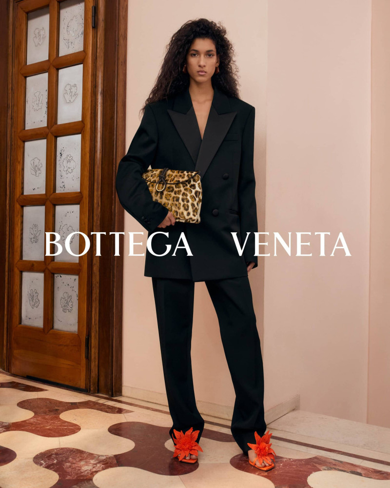 Jennifer Matias featured in  the Bottega Veneta Winter Solstice 2024 advertisement for Autumn/Winter 2024