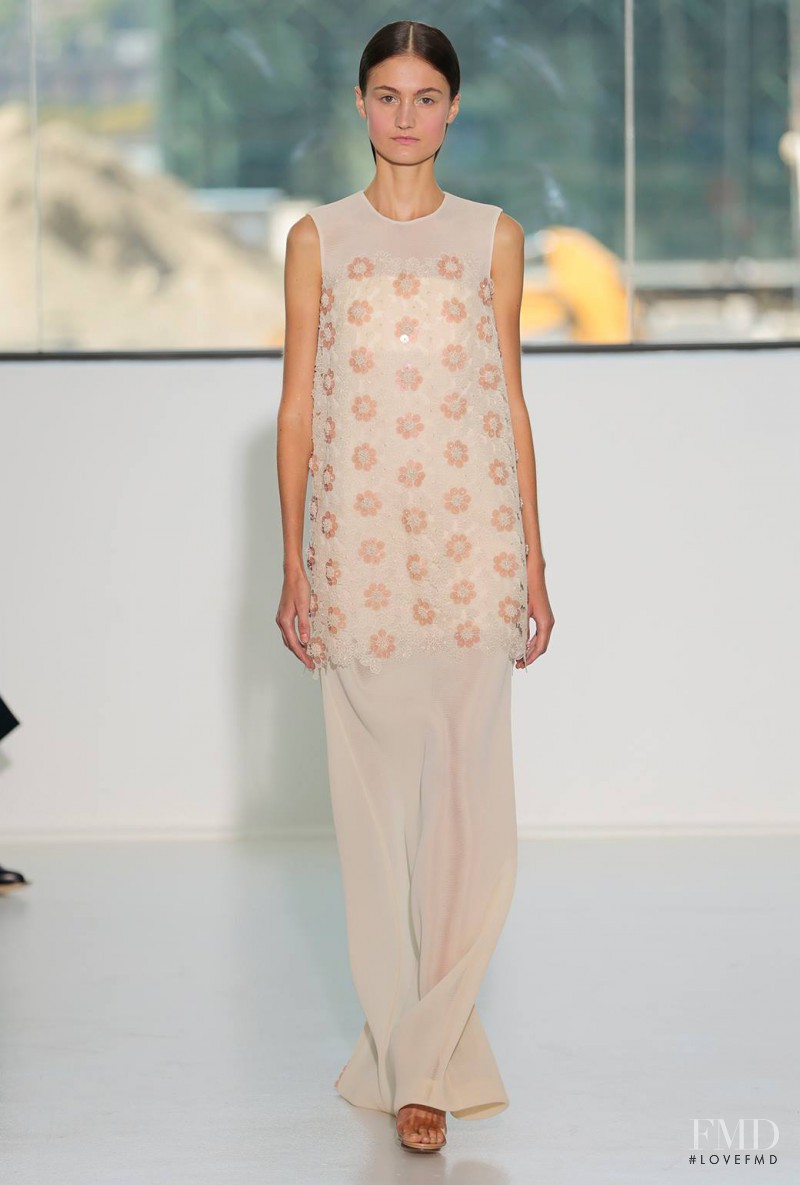 Vik Kukandina featured in  the Delpozo fashion show for Spring/Summer 2015