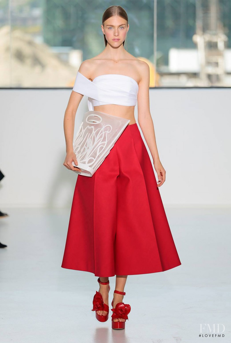 Hedvig Palm featured in  the Delpozo fashion show for Spring/Summer 2015