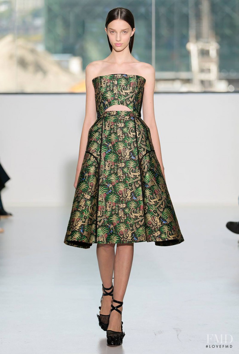 Larissa Marchiori featured in  the Delpozo fashion show for Spring/Summer 2015