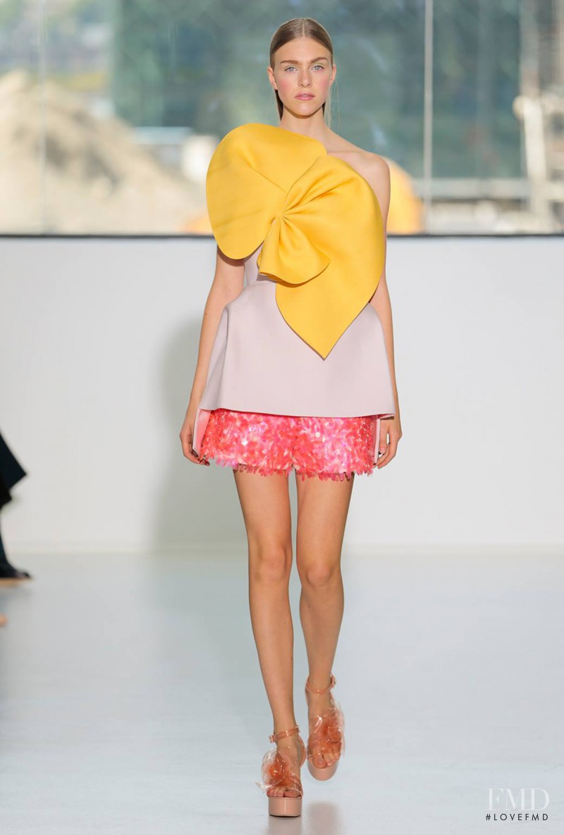 Hedvig Palm featured in  the Delpozo fashion show for Spring/Summer 2015