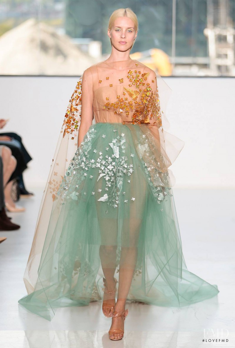 Julia Frauche featured in  the Delpozo fashion show for Spring/Summer 2015