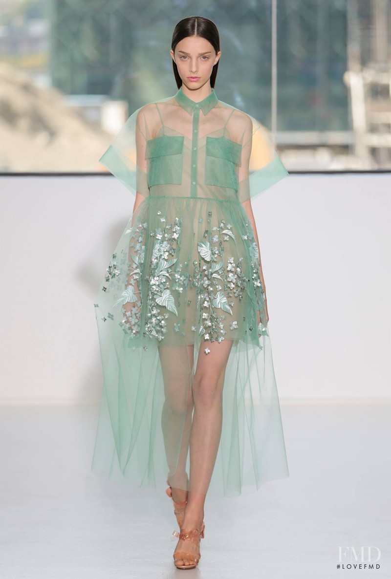 Larissa Marchiori featured in  the Delpozo fashion show for Spring/Summer 2015