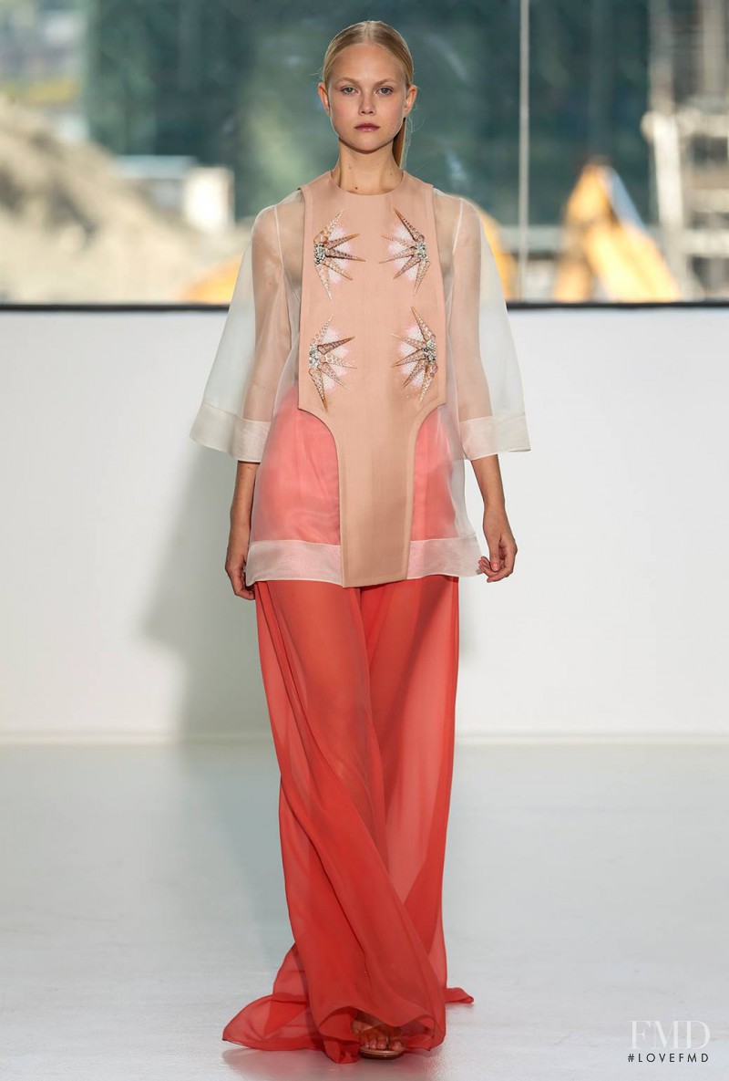 Anne Sophie Monrad featured in  the Delpozo fashion show for Spring/Summer 2015