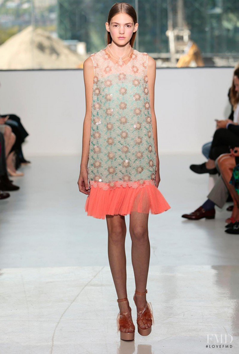 Madison Whittaker featured in  the Delpozo fashion show for Spring/Summer 2015