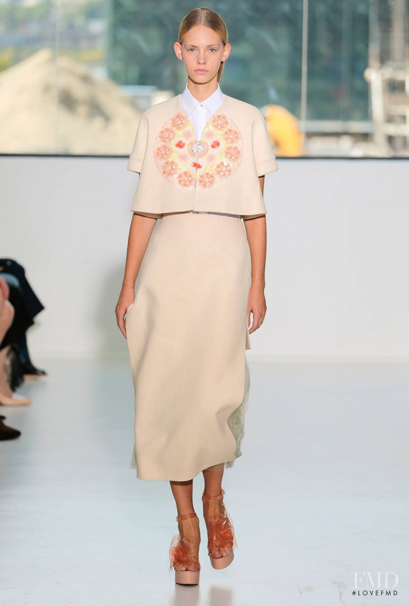 Charlotte Nolting featured in  the Delpozo fashion show for Spring/Summer 2015