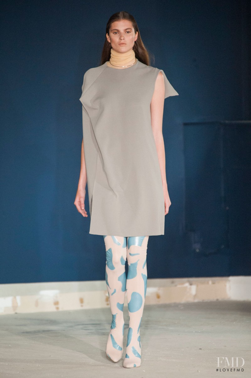 Estee Rammant featured in  the Thomas Tait fashion show for Spring/Summer 2015