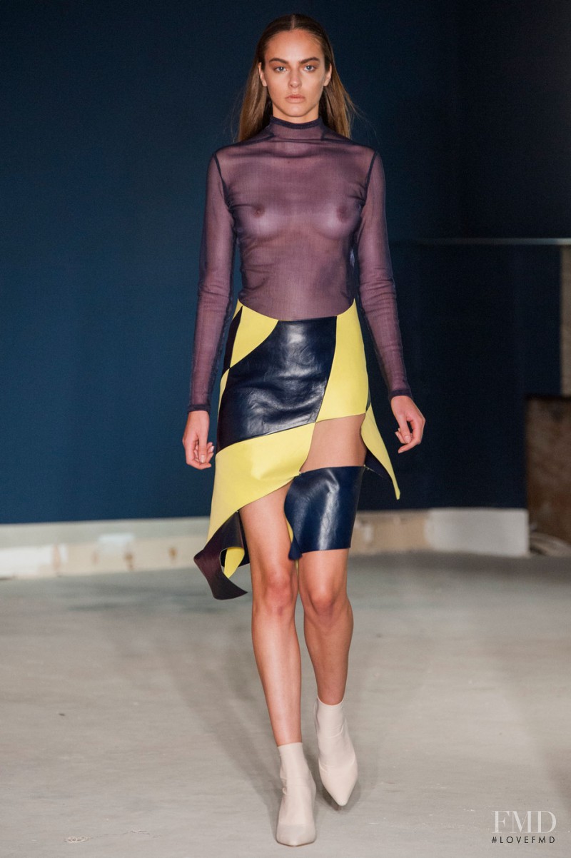 Alma Durand featured in  the Thomas Tait fashion show for Spring/Summer 2015