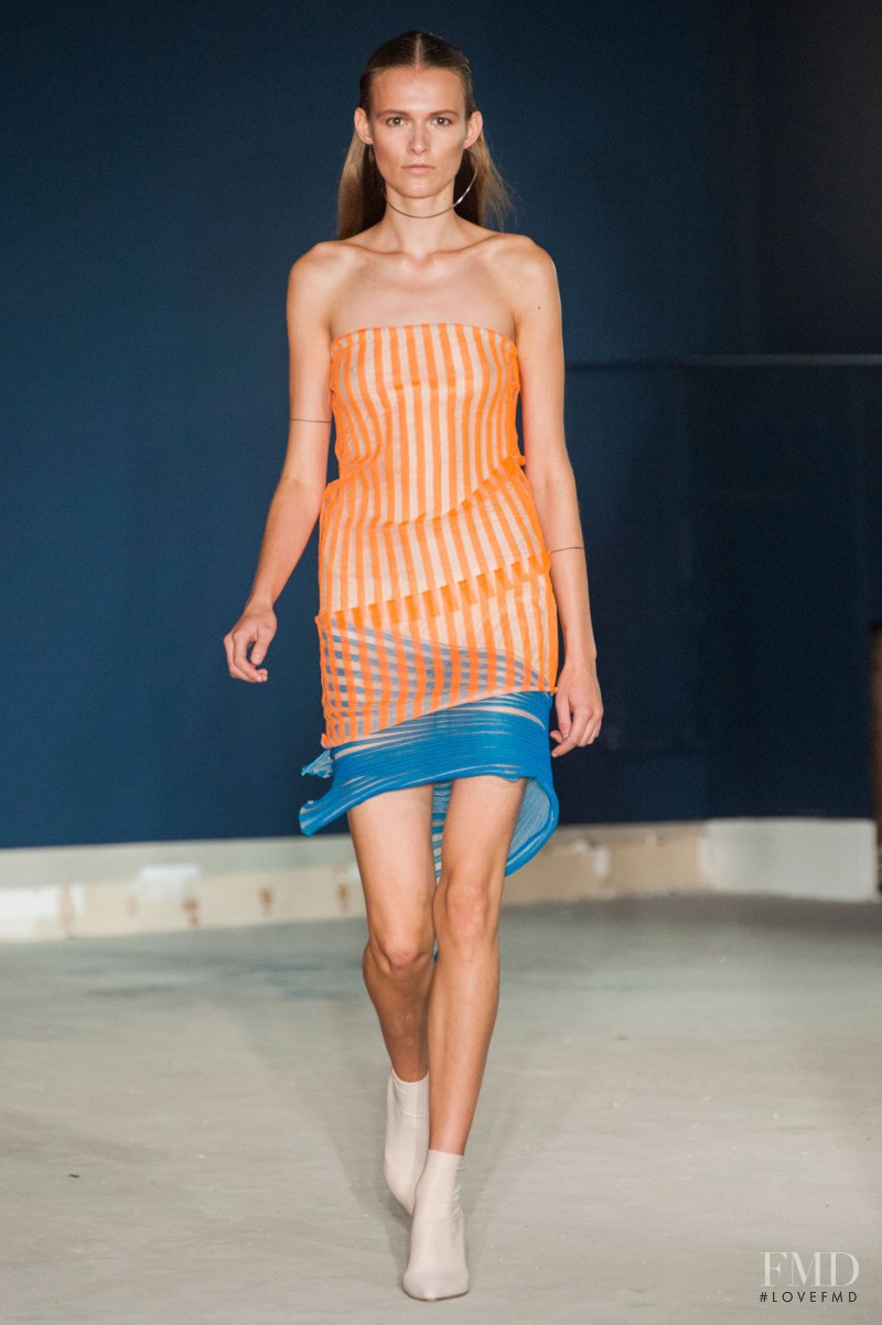 Emma  Oak featured in  the Thomas Tait fashion show for Spring/Summer 2015