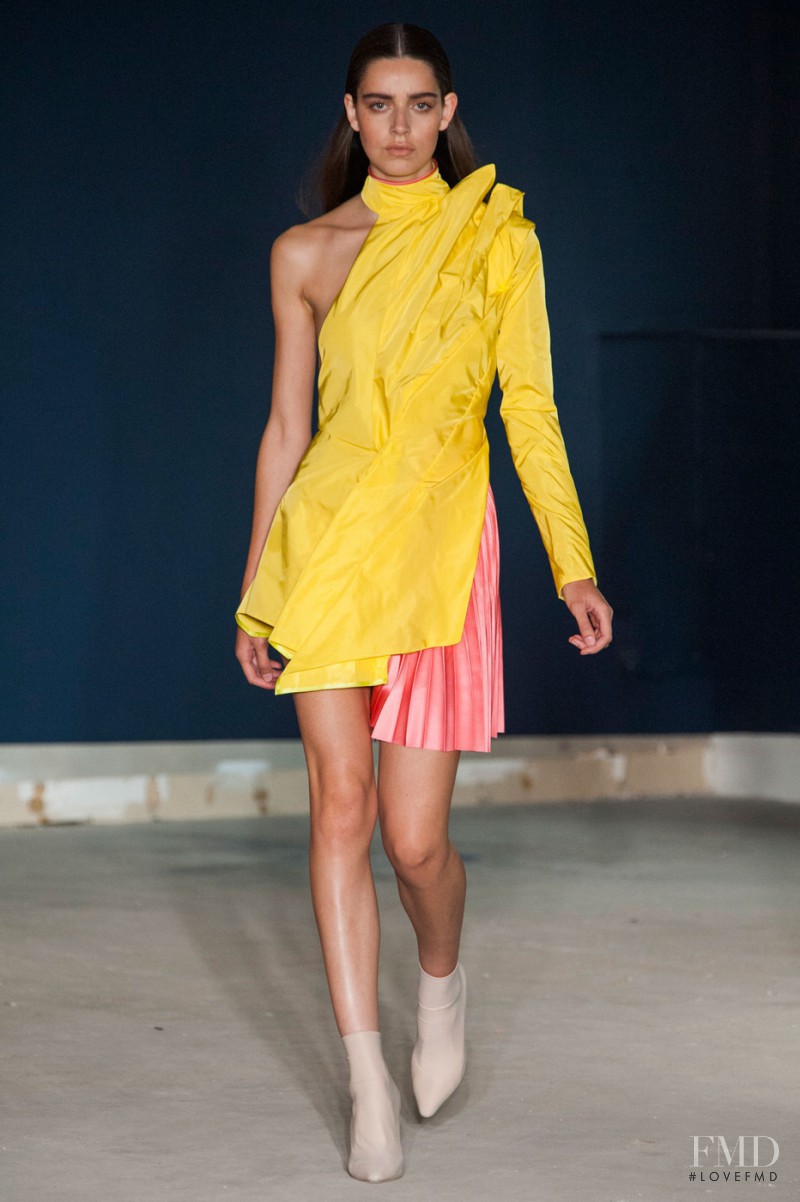 Catarina Santos featured in  the Thomas Tait fashion show for Spring/Summer 2015