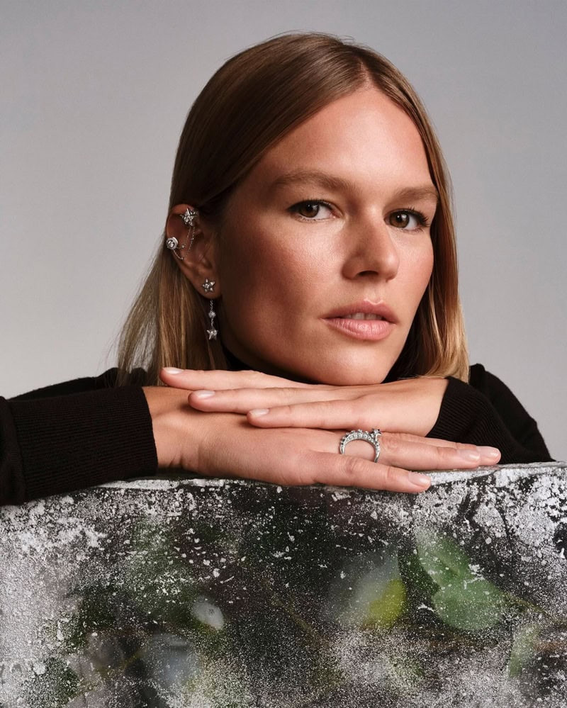 Anna Ewers featured in  the Chanel Fine Jewellery advertisement for Holiday 2024