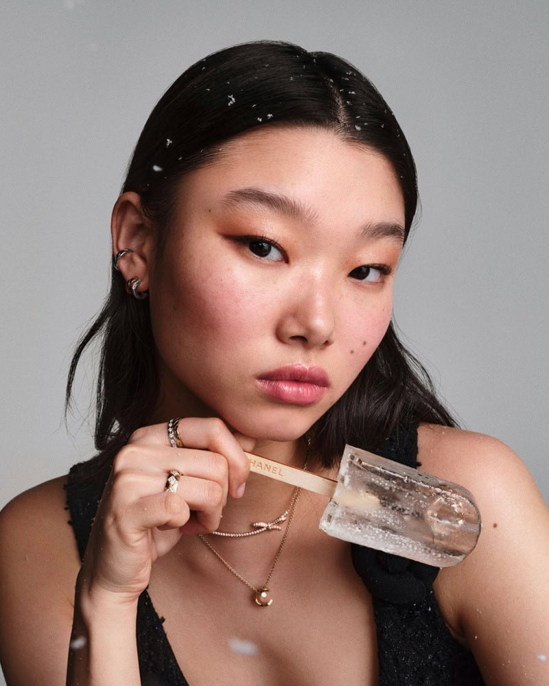 Yoon Young Bae featured in  the Chanel Fine Jewellery advertisement for Holiday 2024