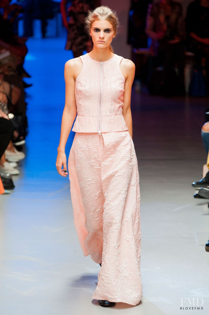 Emily Astrup featured in  the Giles fashion show for Spring/Summer 2015