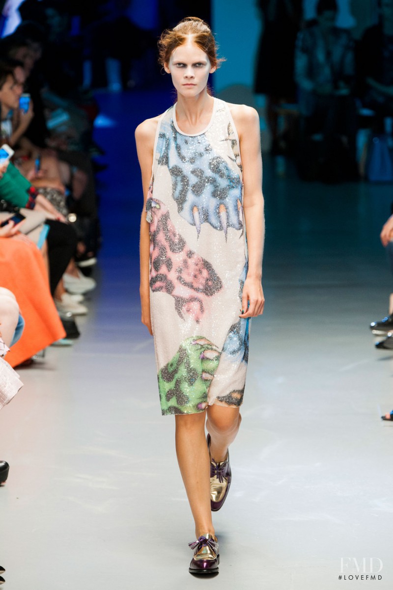 Irina Kravchenko featured in  the Giles fashion show for Spring/Summer 2015