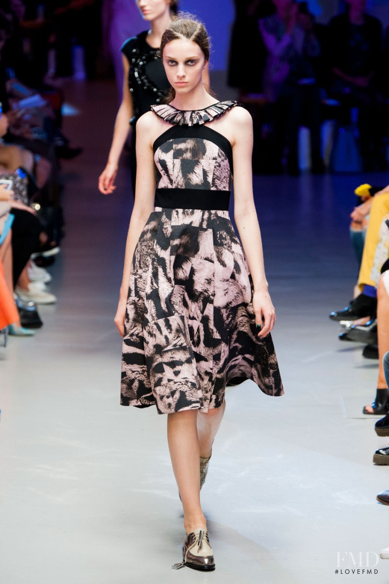 Larissa Marchiori featured in  the Giles fashion show for Spring/Summer 2015