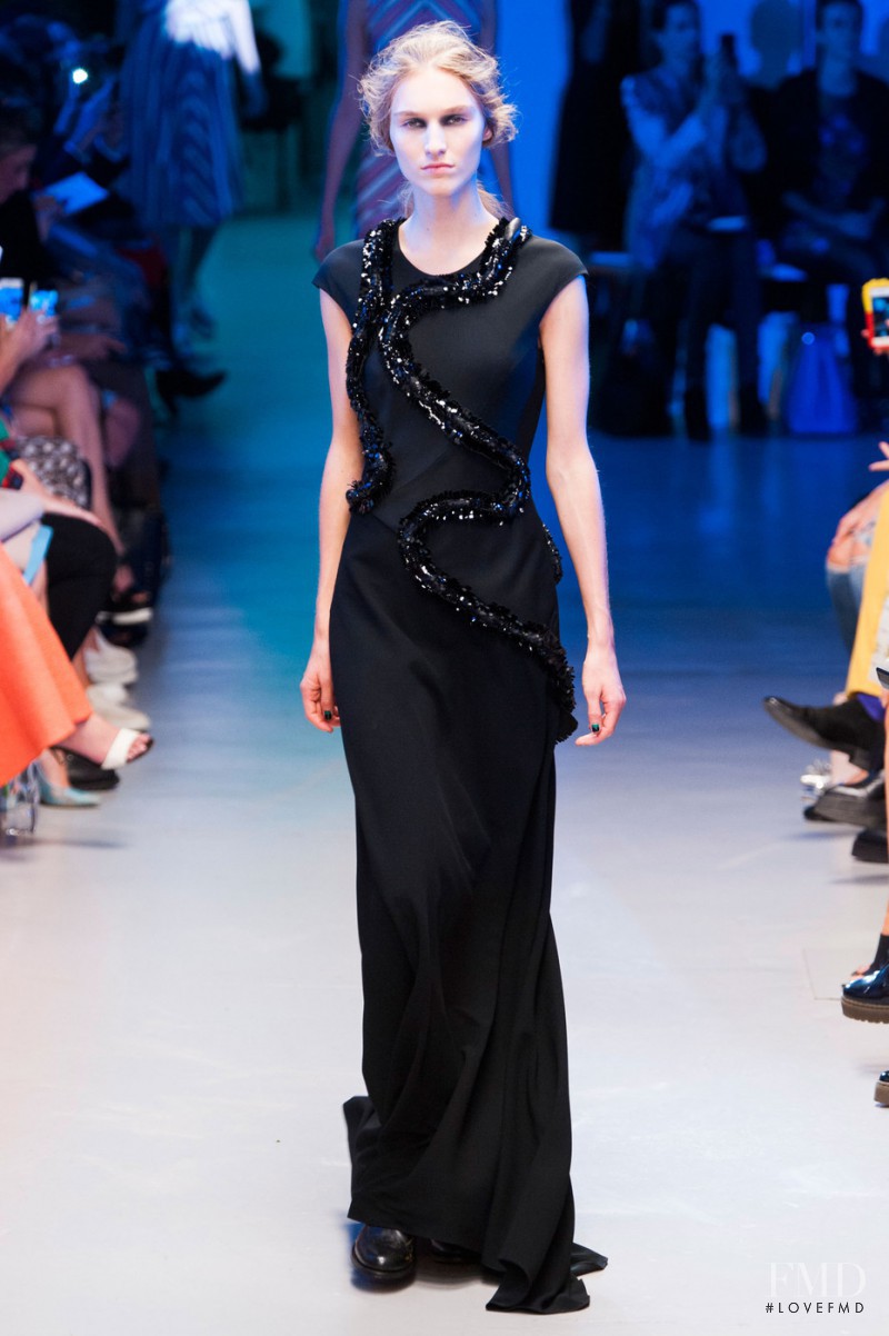 Manuela Frey featured in  the Giles fashion show for Spring/Summer 2015