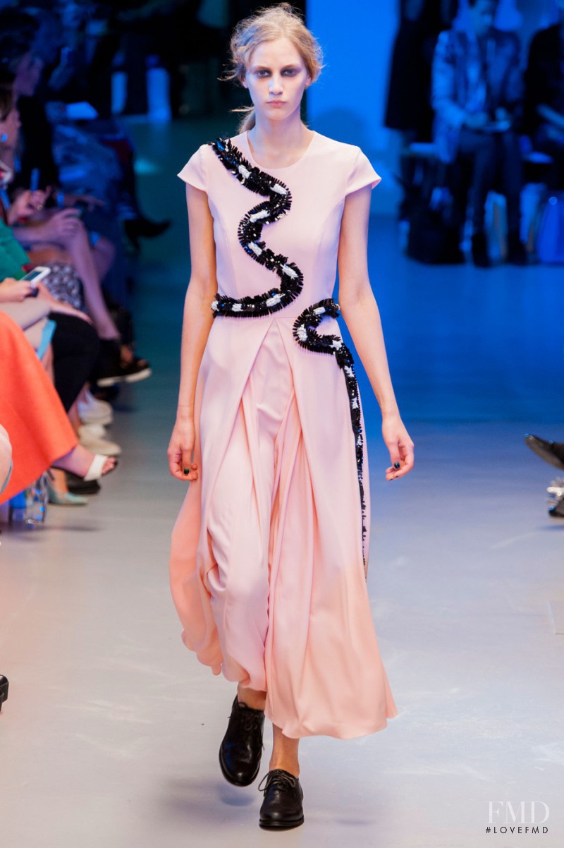 Melina Gesto featured in  the Giles fashion show for Spring/Summer 2015